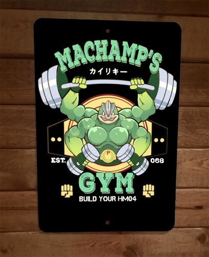 Anime Merchandise Posters - Machamps Gym Placa de Metal Decorativa