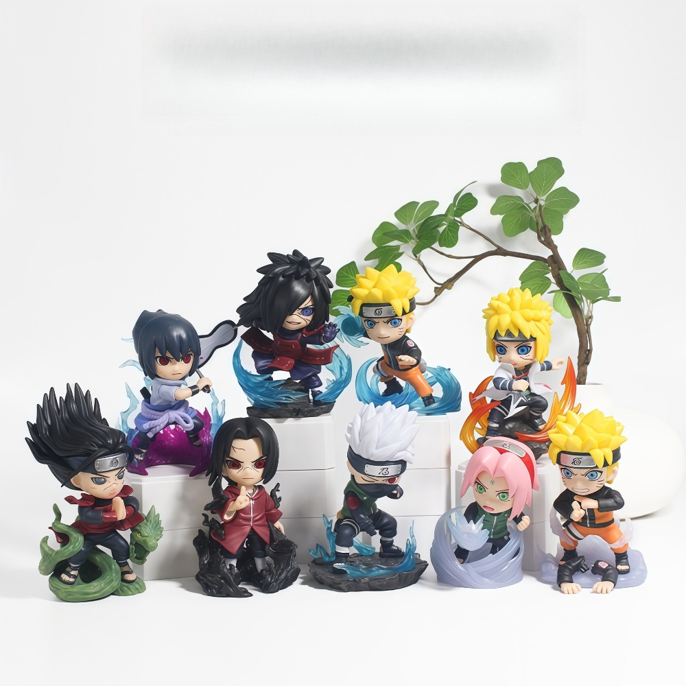 1-9 Estilos de Figuras Naruto  - Anime Merchandise For Kids avaliação e preço